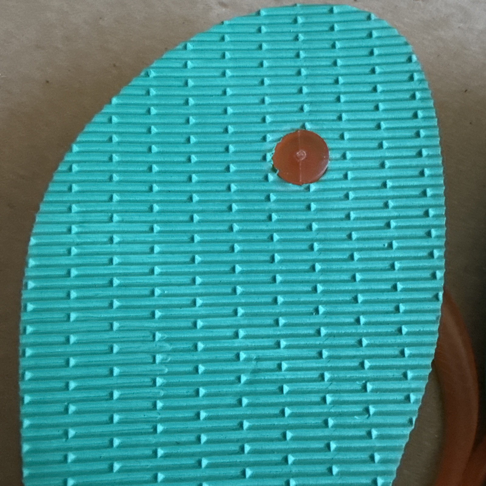 Havaianas Slim Green Pool Party Design with Orange Gel Straps 41/42 – New