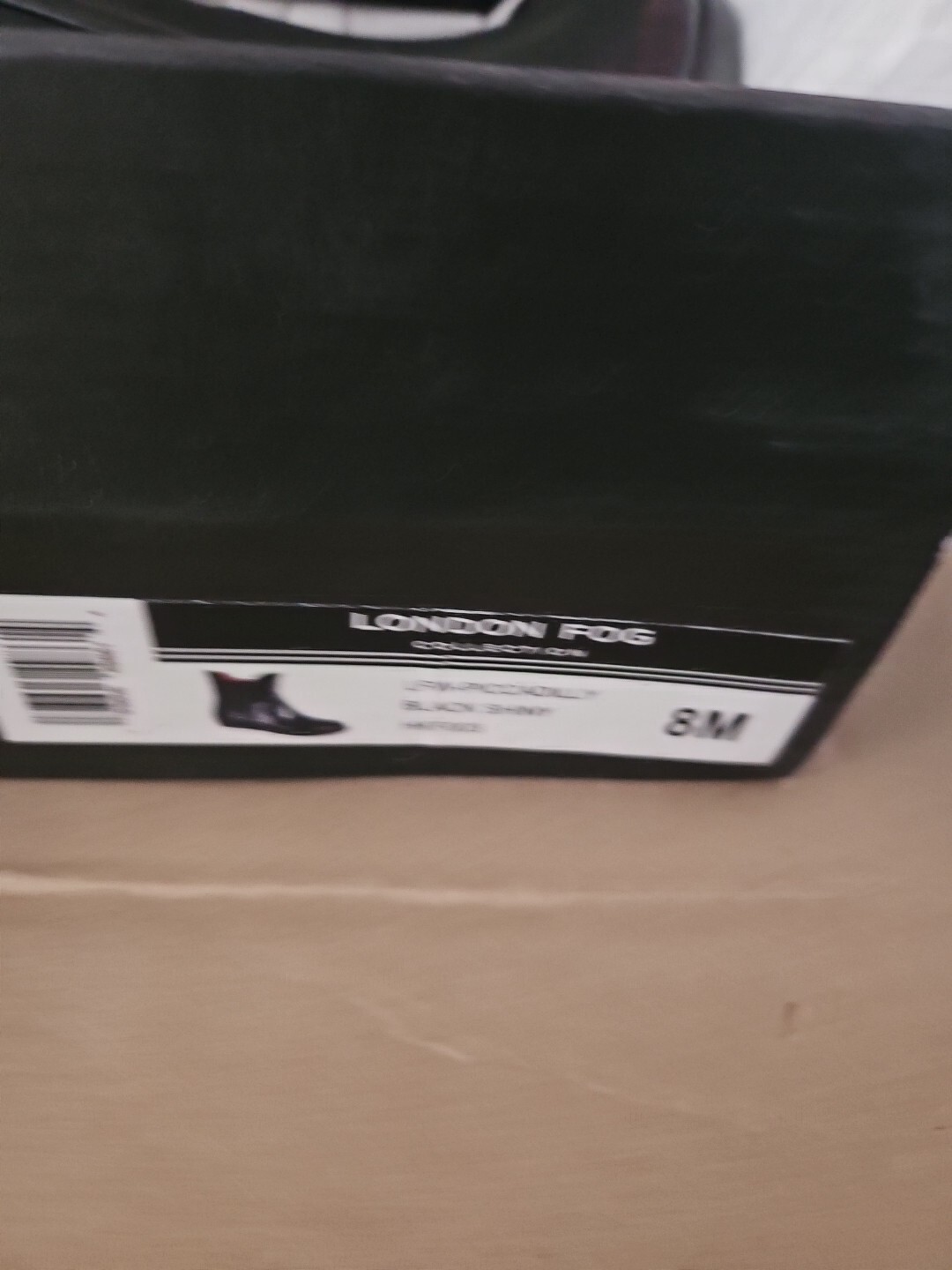 NIB London Fog Piccadilly Rain Boots, Women’s Size 8 M,SHINY black (#Trl8)
