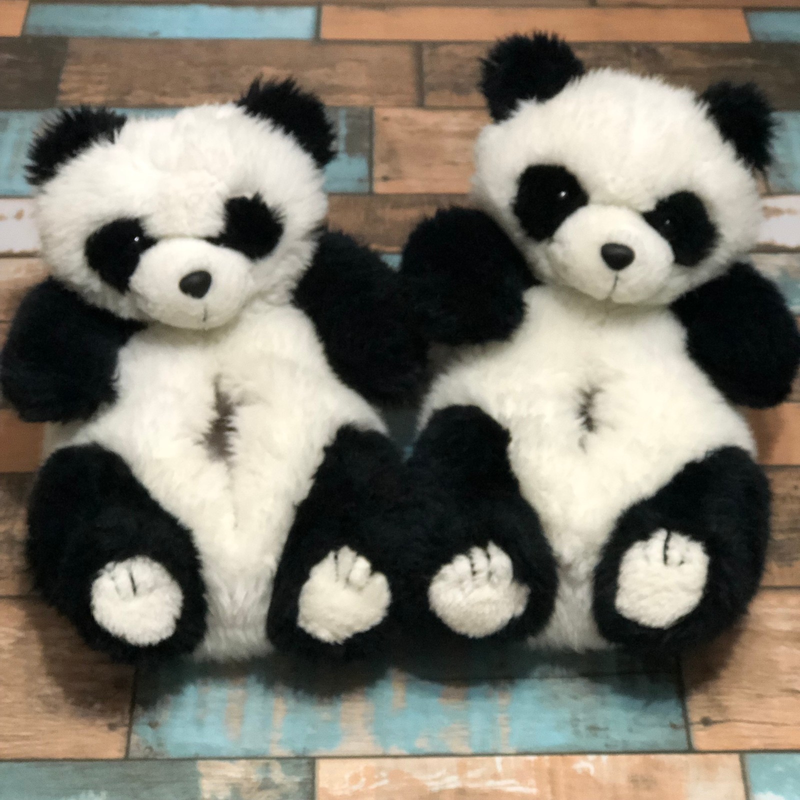 Panda Bear Fluffy Plush Slippers Women’s Size M (7-8)