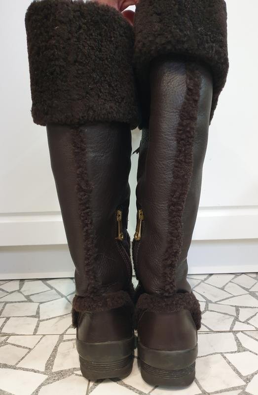 Women Bally Boots Brown Leather 38.5 #5KP3