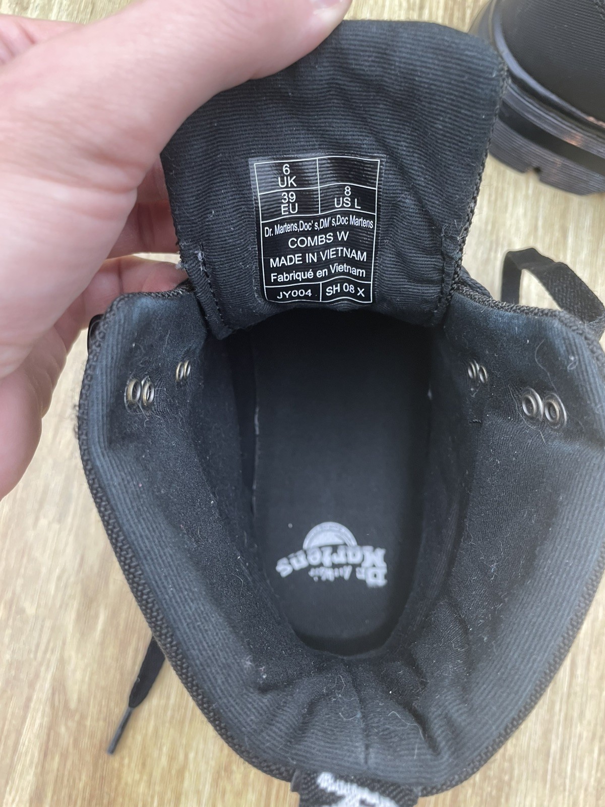 Dr. Martens Combs W Canvas Utility Boots Women’s US 8 EU 39 Black Combat