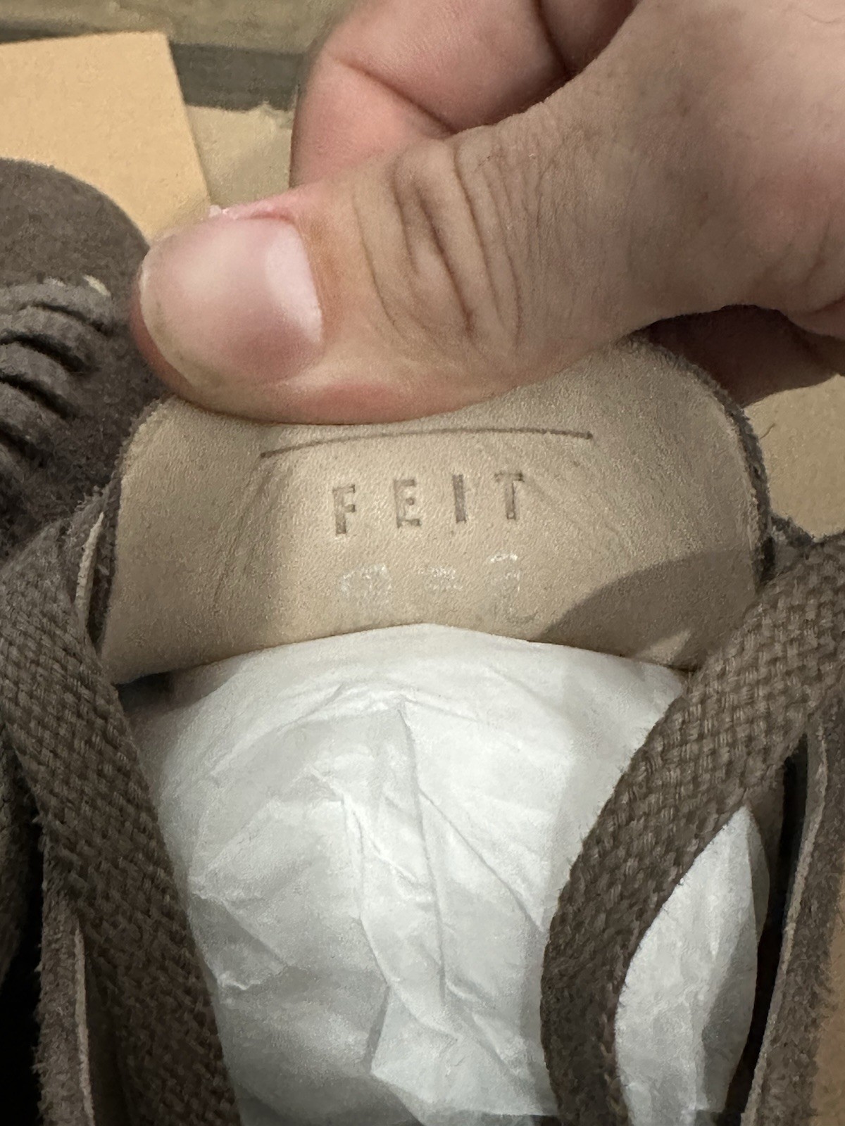 Feit Latex Low Suede Brown Sneakers Sz 35 US Women’s 5 Made In Italy NIB