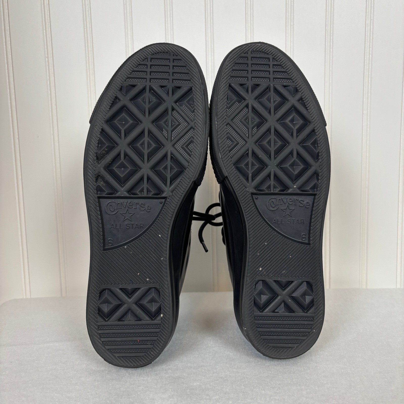 Converse Chuck Taylor All Star Lift Platform Leather Shoes 8 Black Total Eclipse