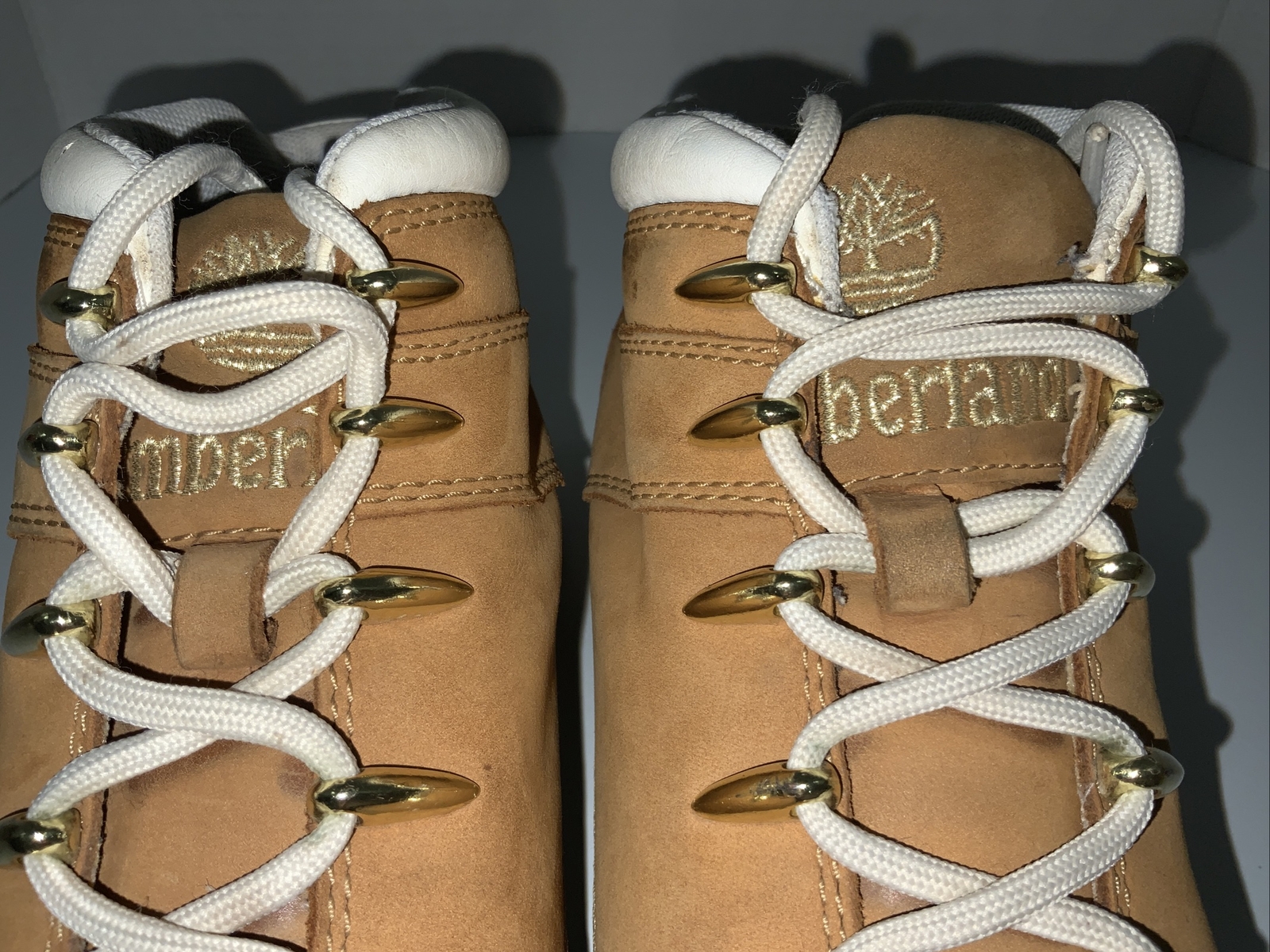 Timberland Boots Womens 7.5 Tan Euro Sprint Hiker Wheat White Gold Pre-owned