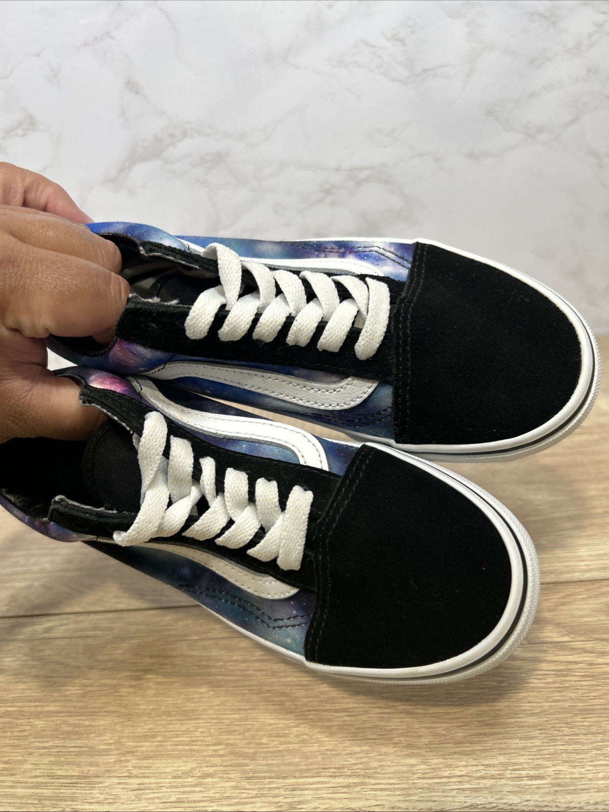 Vans Old Skool Unisex Galaxy Black Skate Women Shoes VN0A3WKTG4F Sz 5 New