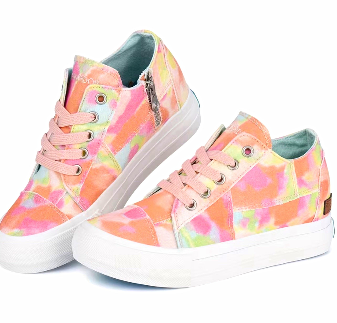 Sz 8 Jenn Ardor women Multicolor Tie-Dye Low-Top Sneakers laces