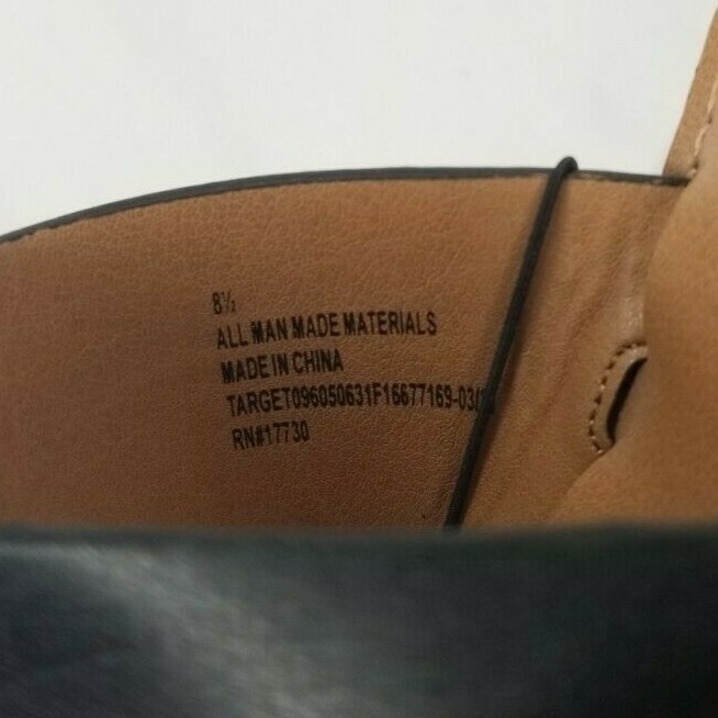 A New Day – Women’s Faux Leather Slide Sandals Size 8.5 – Black – NWT