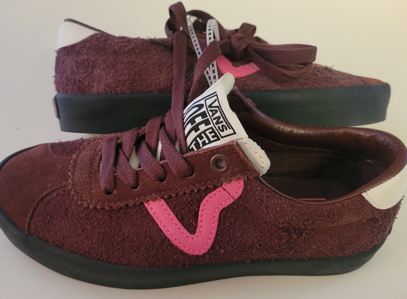 Vans Brown Suede Pink Women’s 5 / Men’s 3.5 Low Top Sneakers Shoes Kids