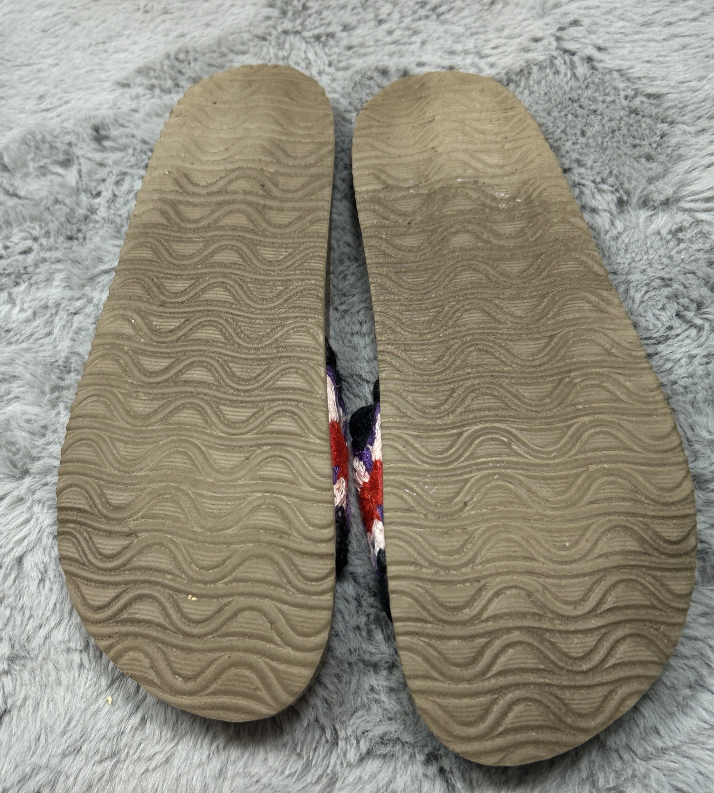 Unionbay Womens Size 8.5 Crochet Espadrille Boho Slip On Slide Dopamine Festival