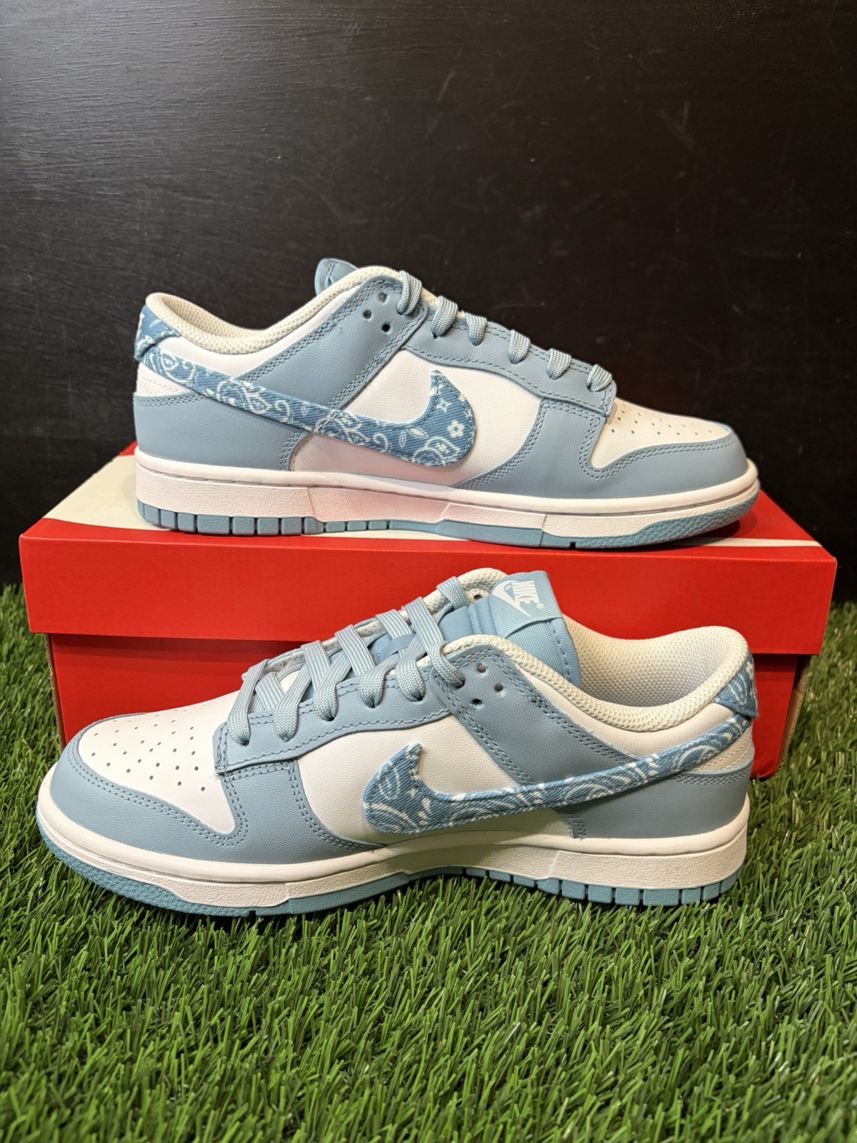 Size 8.5 – Nike Dunk Low Blue Paisley W