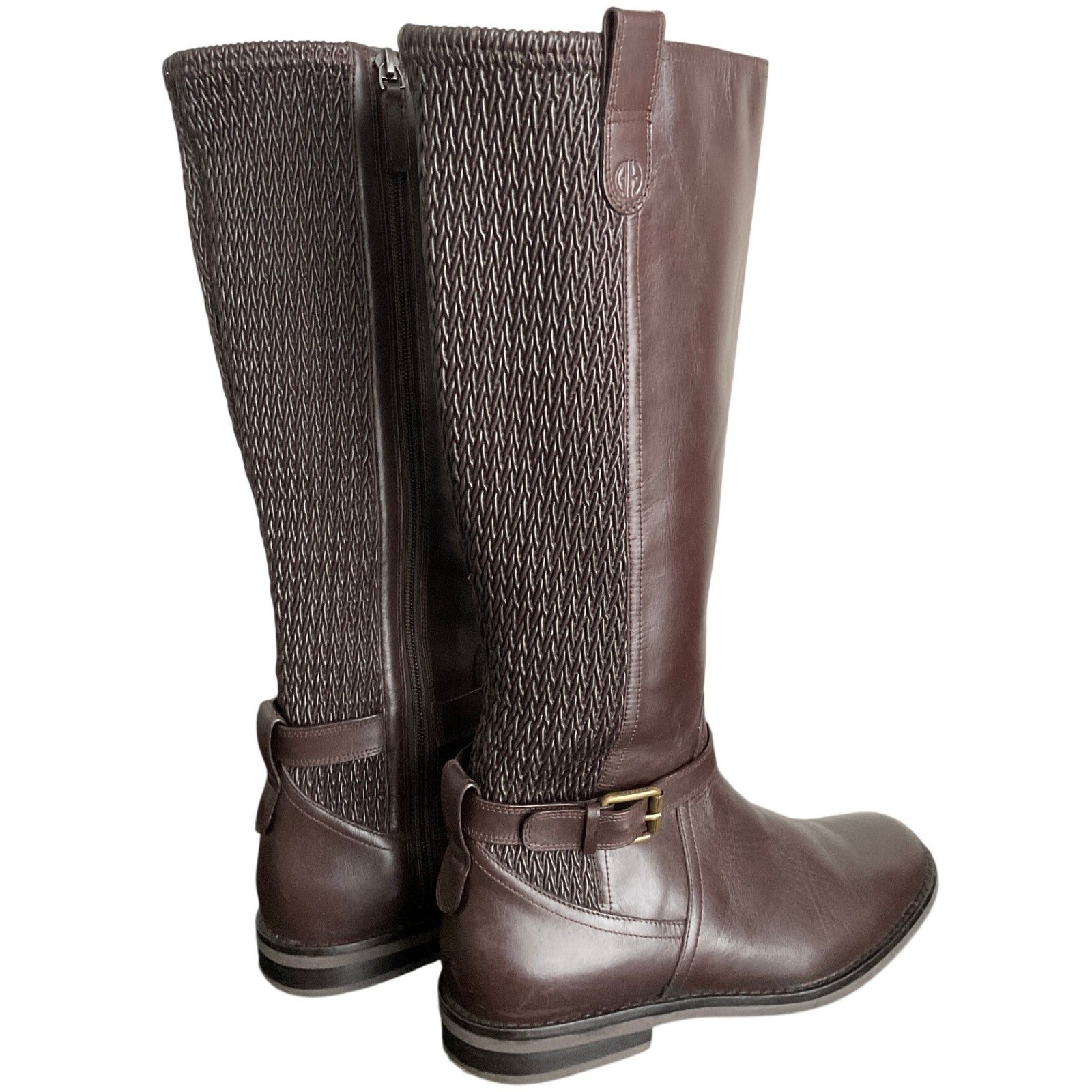 Cole Haan Womens Brown Leather Tall Riding Boots W27683 Size 7B