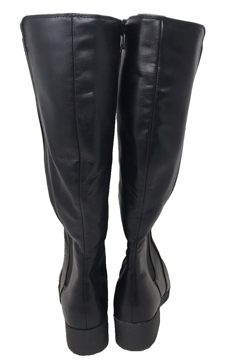SO Women’s Ribcage Zip Up Knee High Comfort Fashion Boots Black Size:7 91D