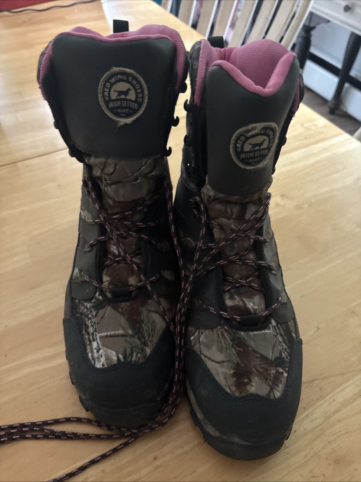 Irish Setter Hunt 3887 Boots Womens 9.5 Brown Leather Camo Waterproof Insulated