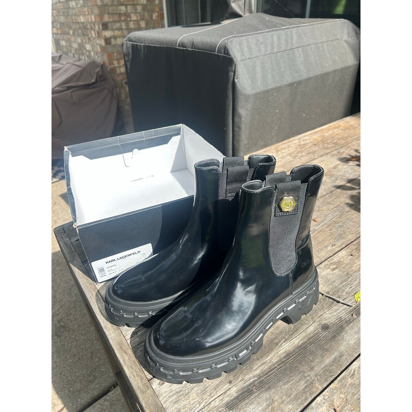 Karl Lagerfeld Paris Londyn Chelsea Boot — Black