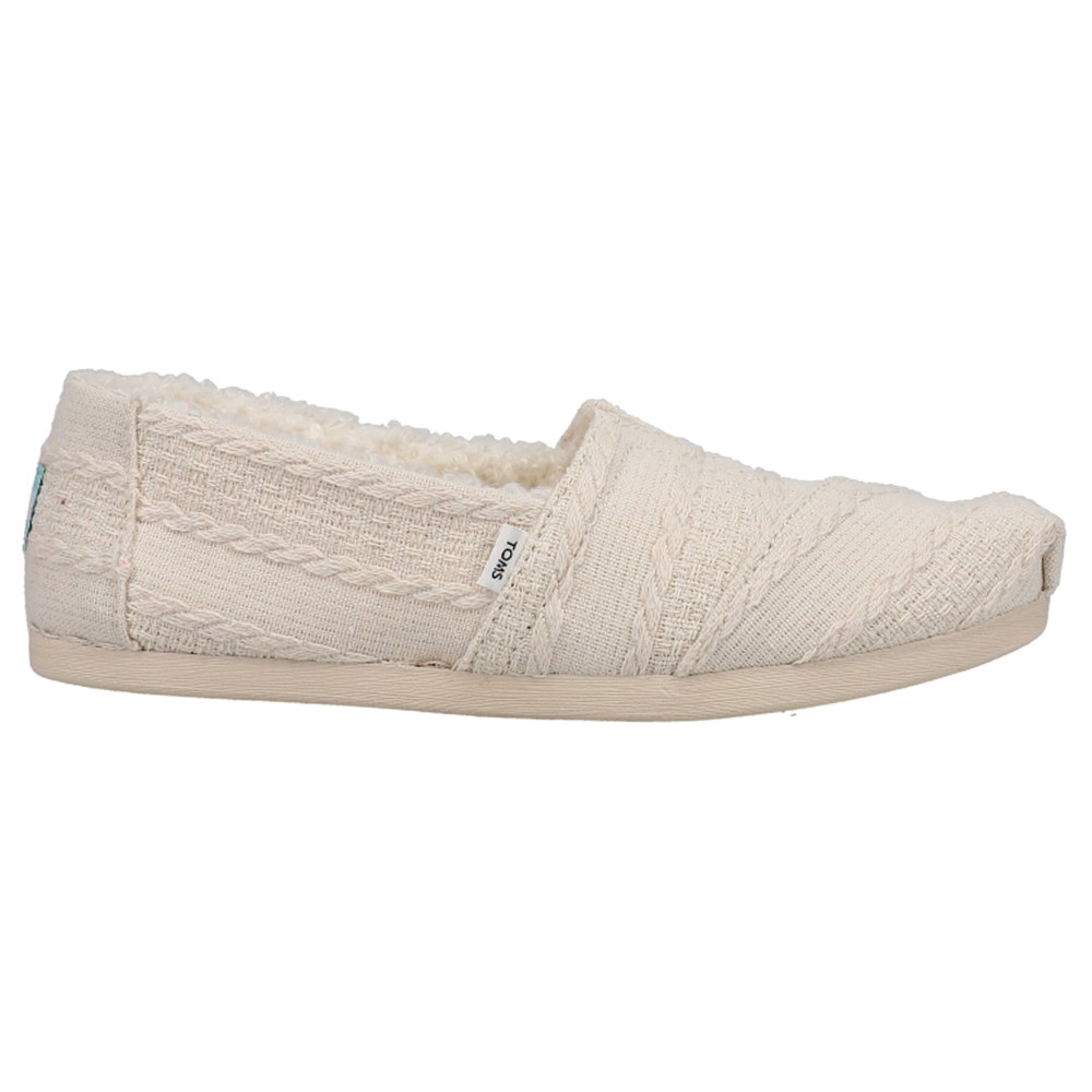 TOMS Alpargata Cozy Slip On Womens Beige Flats Casual 10017737T