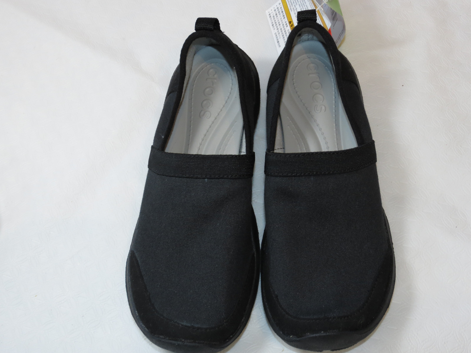 Womens crocs BusyDay 2.0 Stretch Canvas Aline shoes W 6 W6 Standard Fit NWT*^