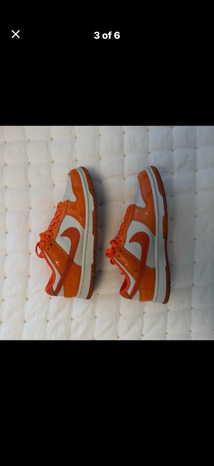 Nike Dunk Low «Cracked Orange» Light Bone/Safety Orange Low Top Lace-Up