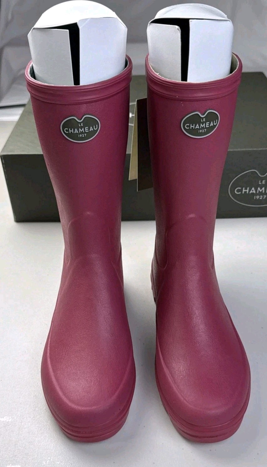Le Chameau 1927 Rain Boots Women’s Size 6 Iris Botlyn Rose Pink Lined New w/ Box