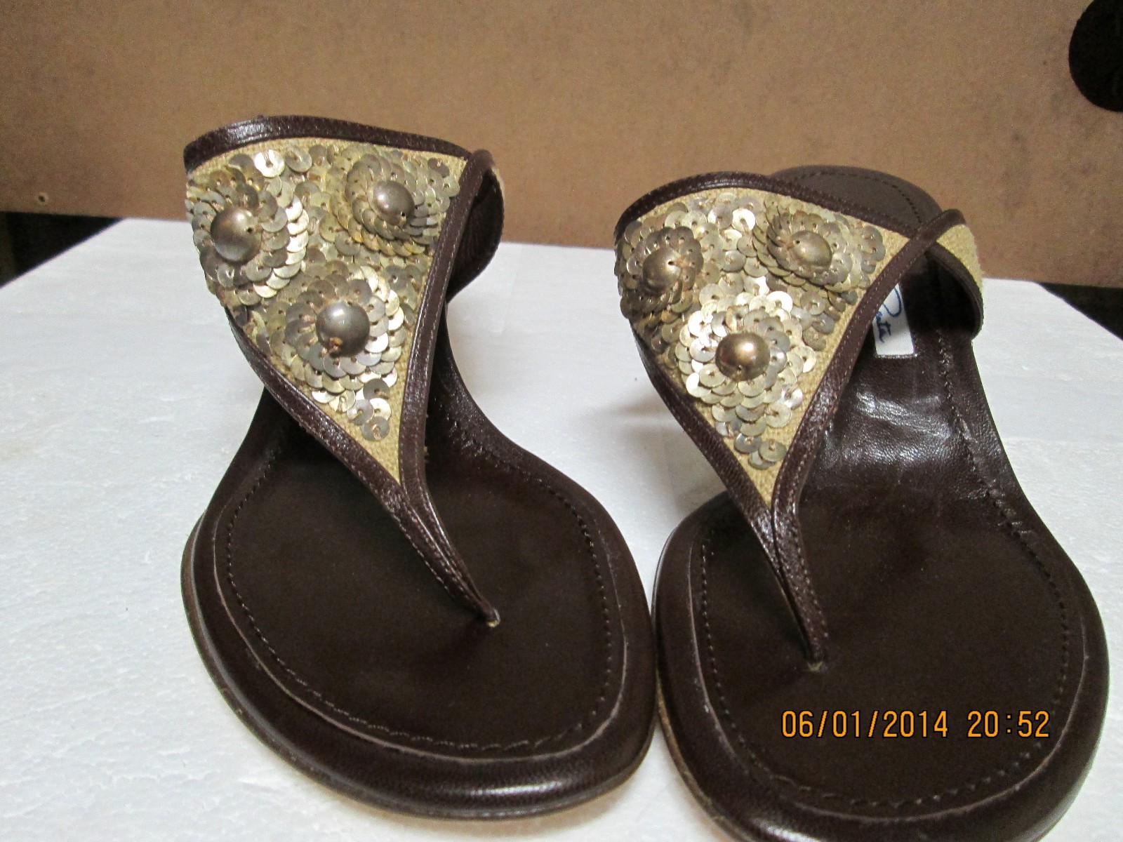 Oscar de la Renta Leather Heeled Sandals 37.5