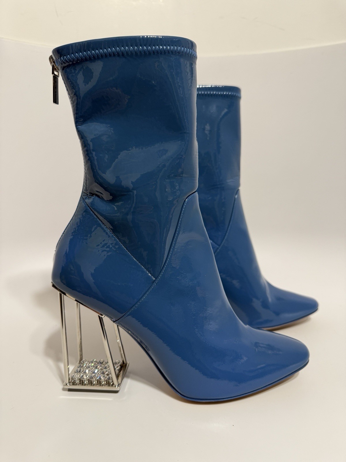 Vtg Christian Dior by Raf Simons 2015 Blue Latex Boots 38