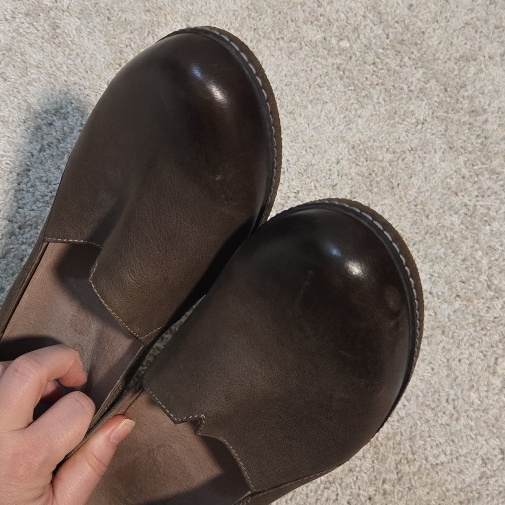 Dansko Brown Omber Leather Clogs