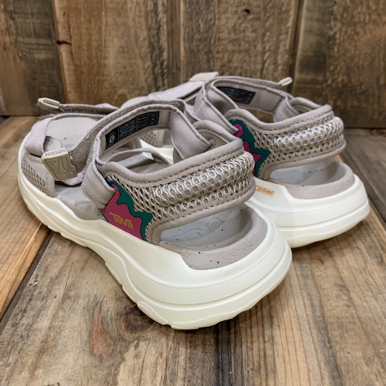 NEW TEVA ZYMIC SANDAL GREY STRAPY HIKING WATER SPORT SHOE WOMENS US 5 UK 3 EU 36