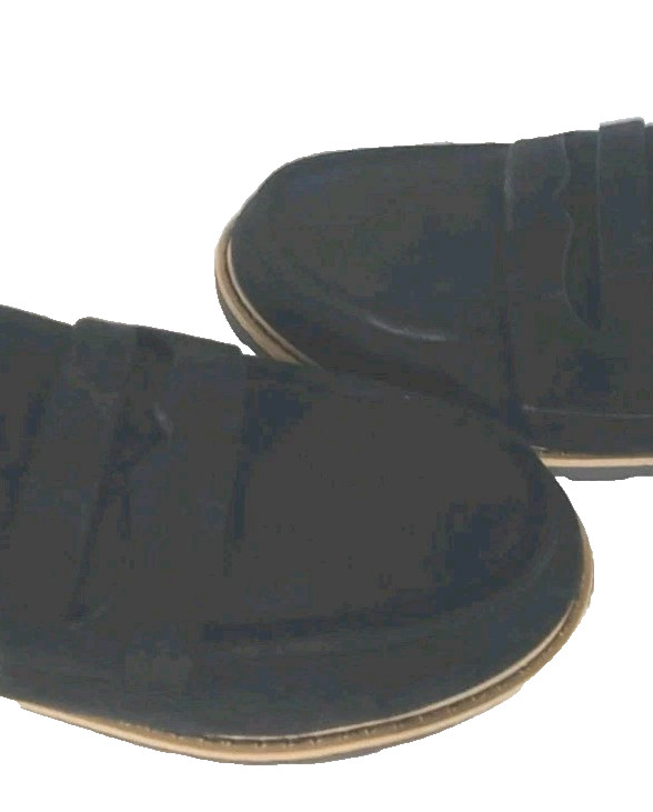 TARYN ROSE Womens Lined Mules Shoes SIZE 7.5 Black Suede Man Made Materials