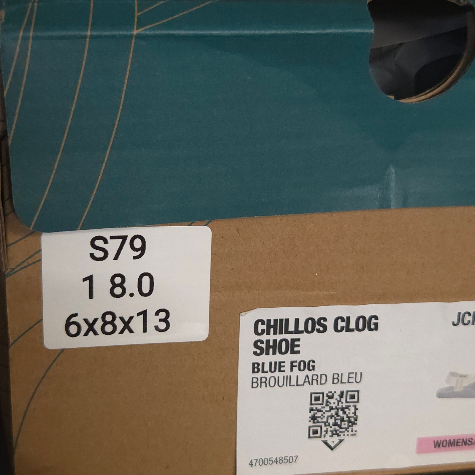 Chaco Chillos Clog Womens 7 Blue Fog EVA Slip On Comfort Gorpcore JCH109166