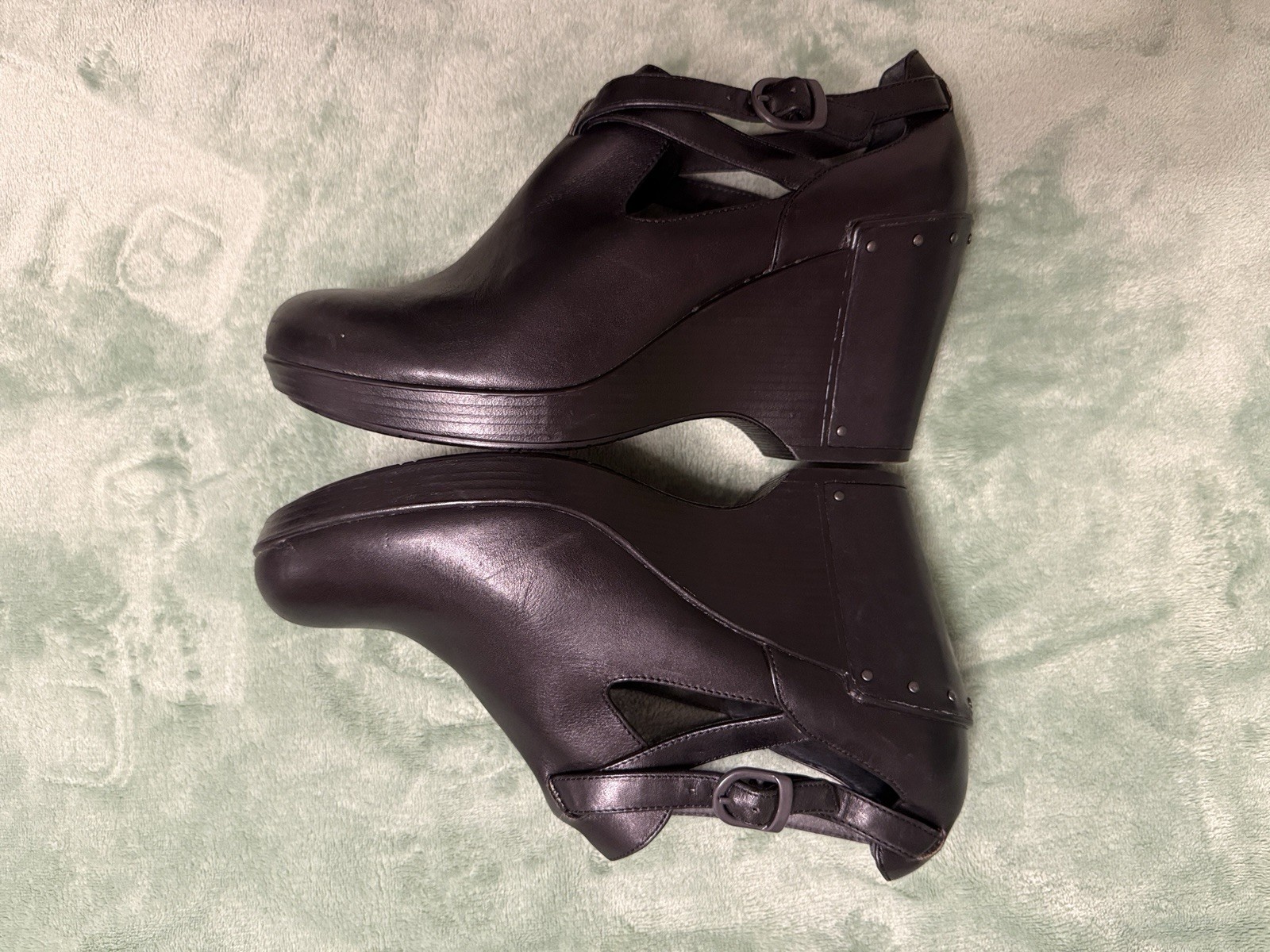 Dansko Beatrice Black Leather Mary Jane Buckle Comfort Shoes US 10 M
