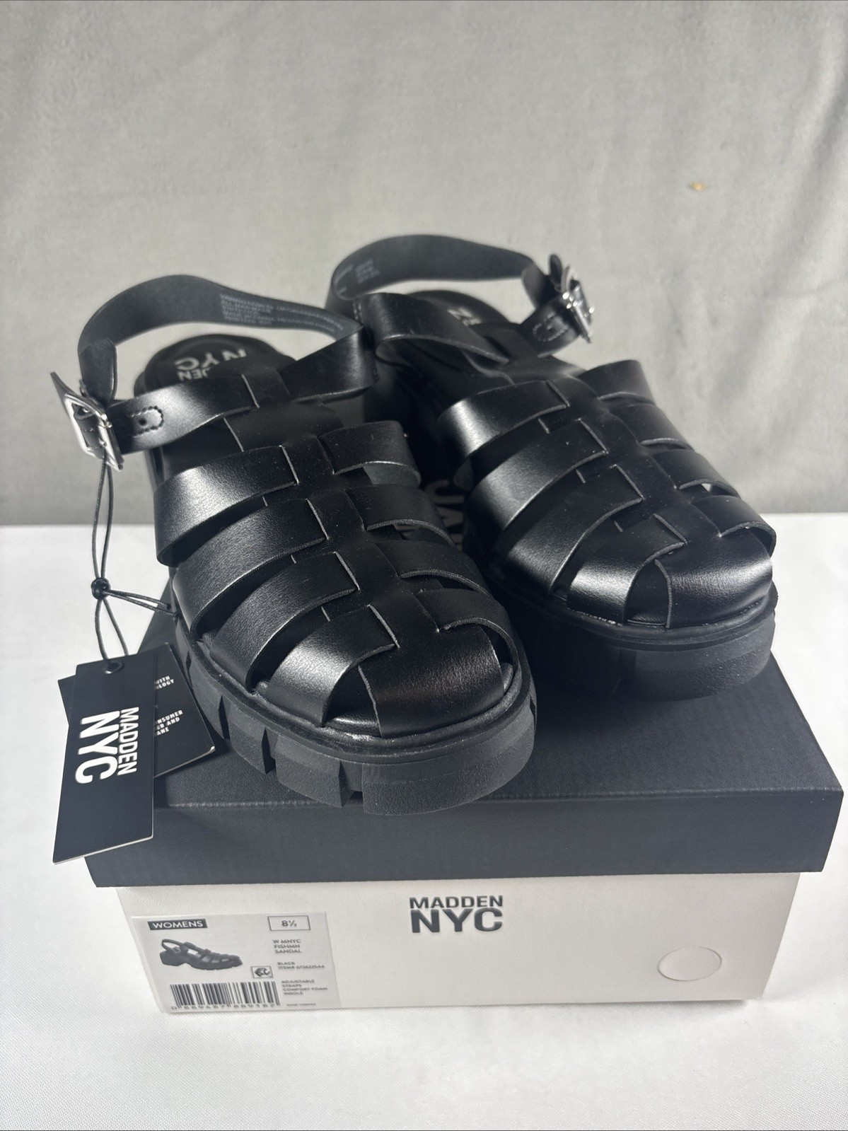 Madden NYC Fisherman Block Heel Sandals Womens Size 8.5