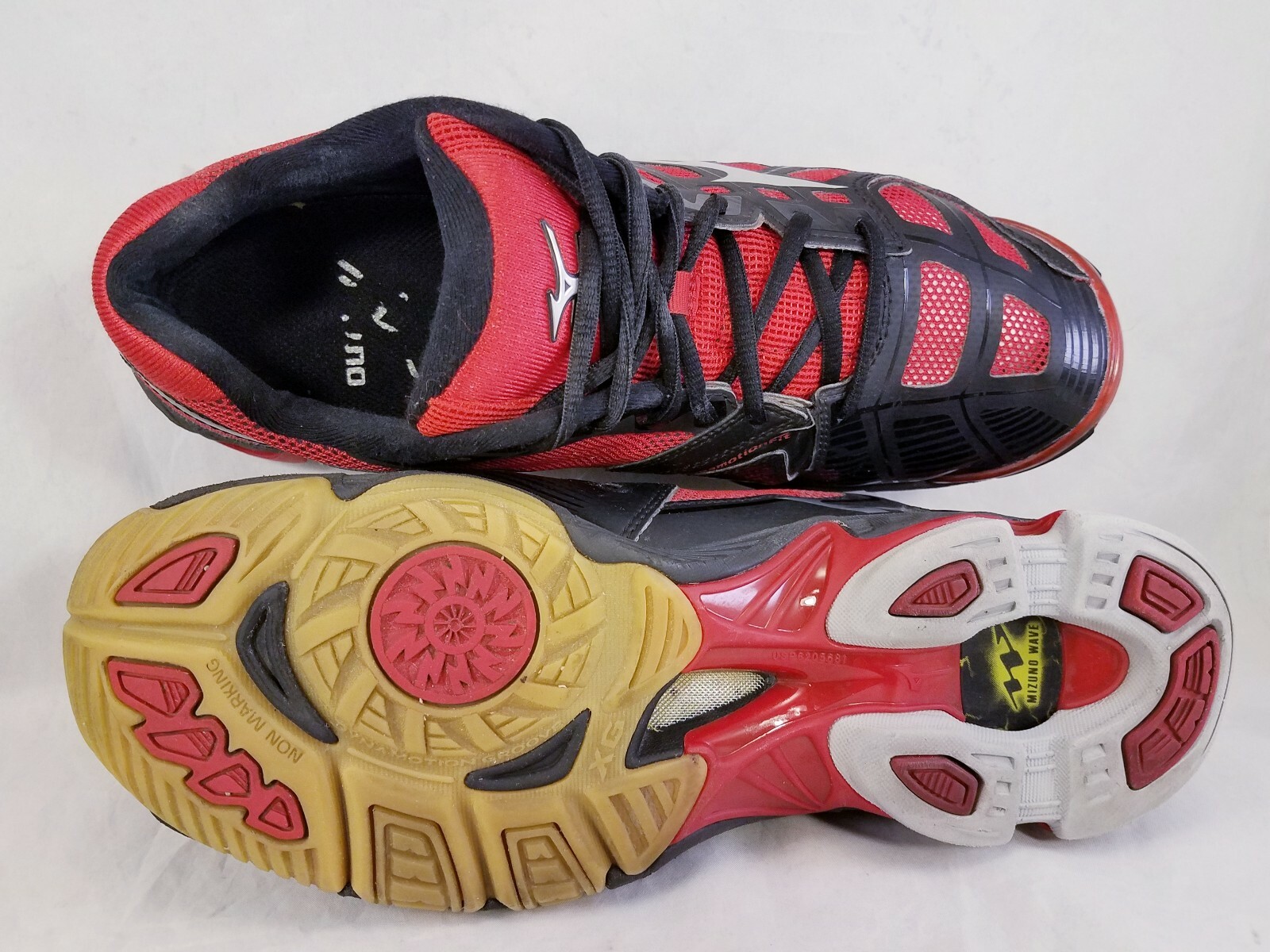 MIZUNO WAVE LIGHTNING RX2 WOMAN VOLLEYBALL SNEAKERS SHOES RED BLACK SIZE 11/42.5