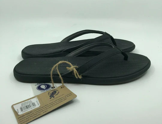 HARI MARI WOMEN’S BEACHSIDE SANDALS FLIP-FLOPS sz 9, 11, BLACK, BERRY NAVY 2008