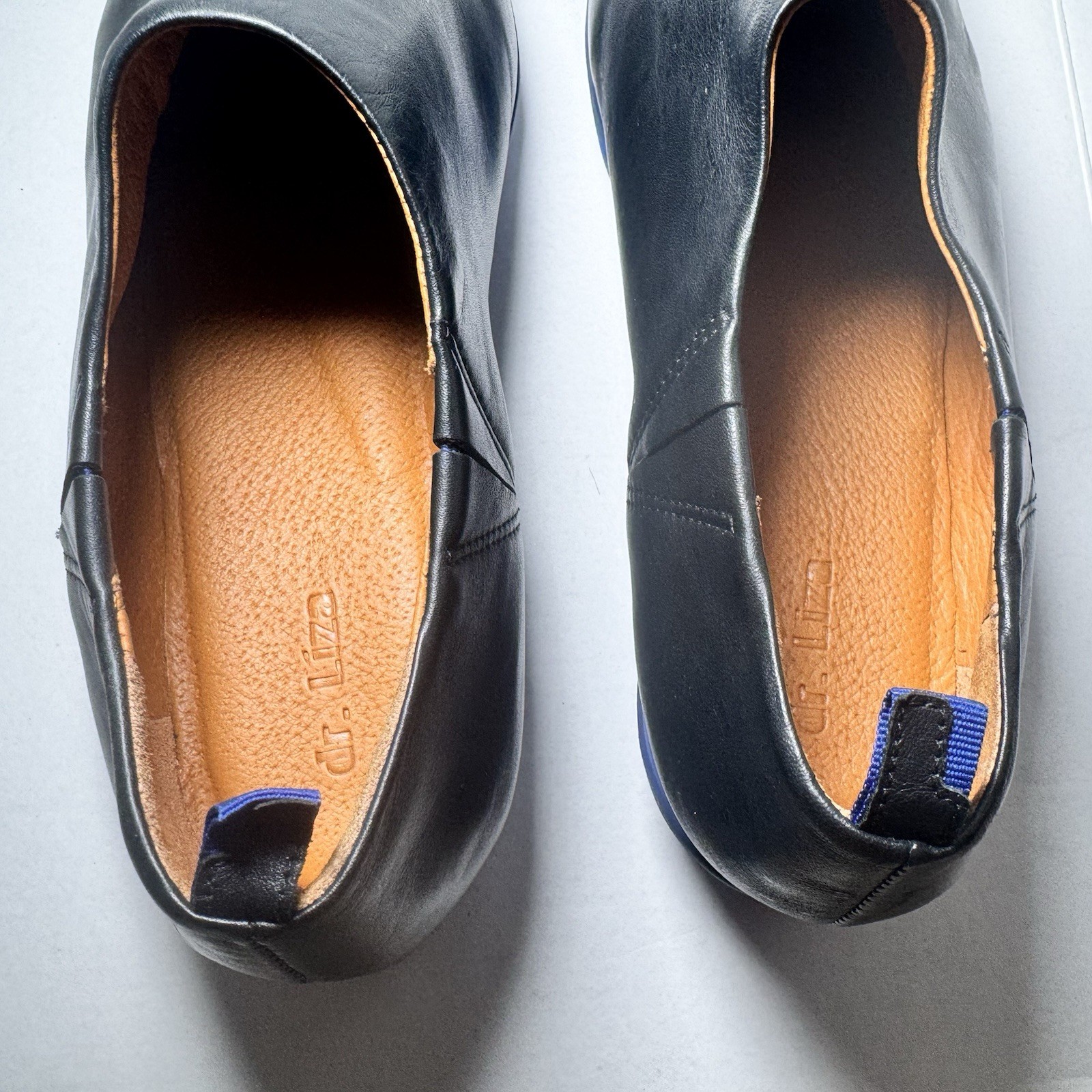 Dr. Liza Women’s Black Blue Orthopedic Slip On Comfort Sneakers Size 9 M