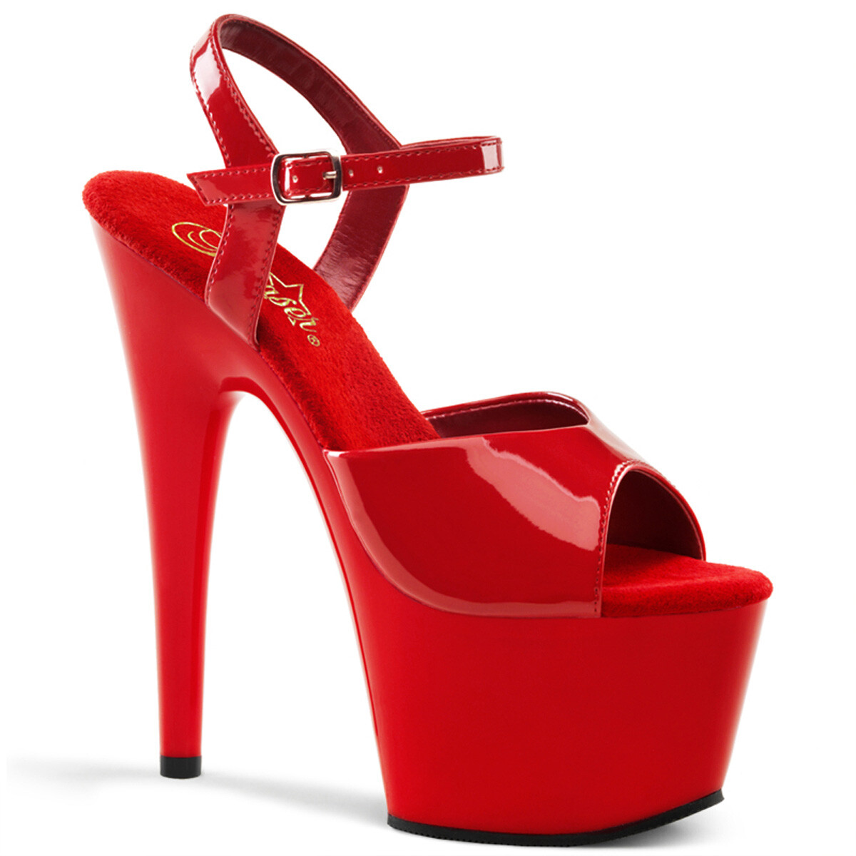 7″ Red Platform Heels Drag Queen Female Impersonator Shoes Womans size 12 13 14