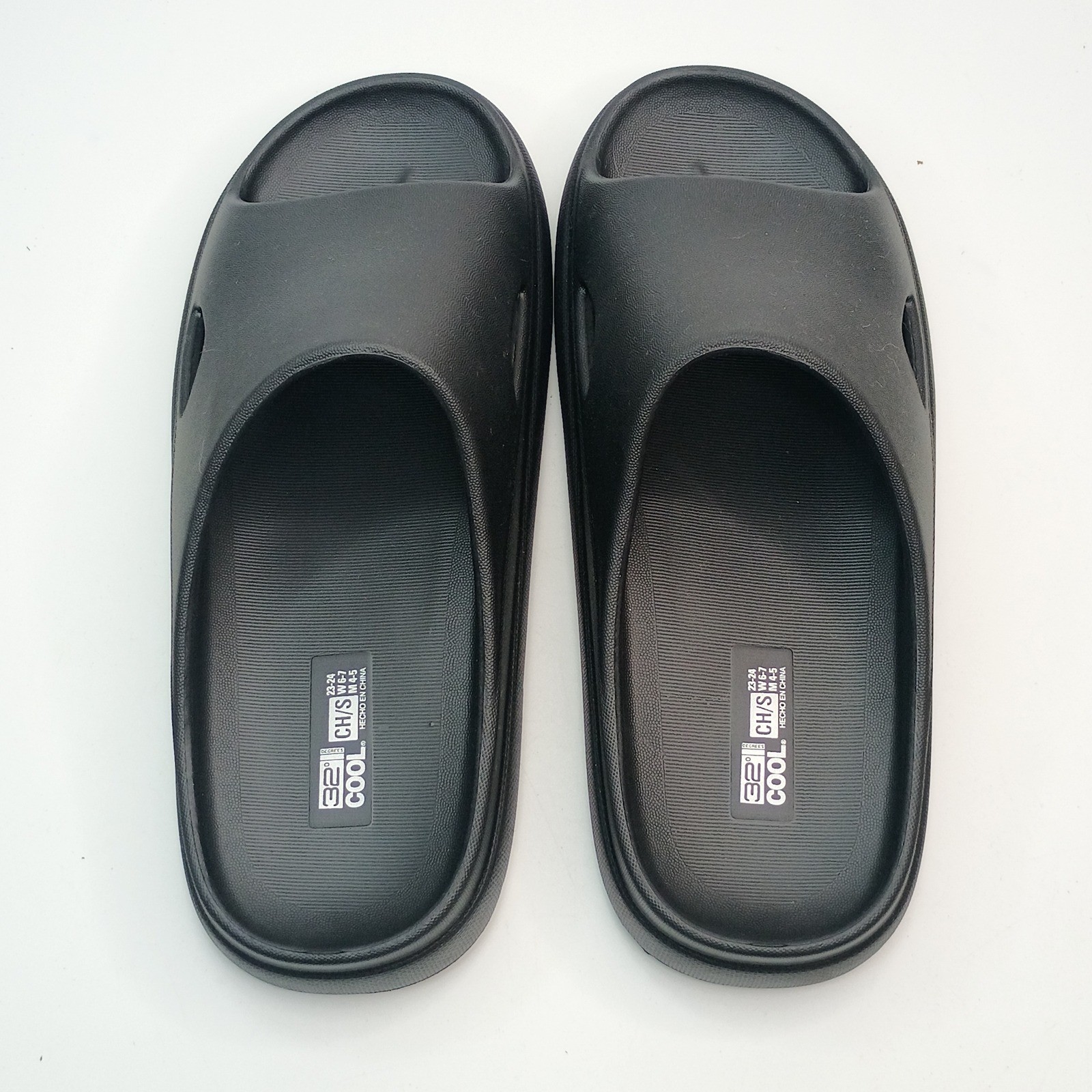 32 Degrees Cool Cushion Slides Women Size 9-10 Large Black EVA Foam