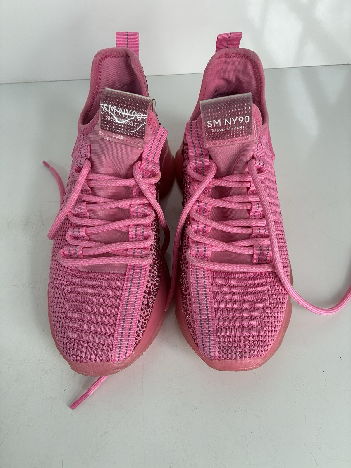 STEVE MADDEN Women’s Hot Pink MAXIMA SM NY90 RHINESTONES SNEAKER-Size 8.5 M