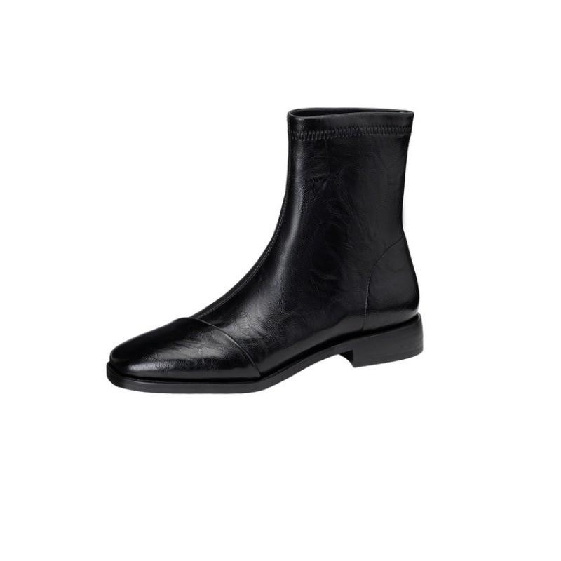 Women’s Faux Leather Square Toe Ankle Boots Casual Party Dress Office Work Shoes