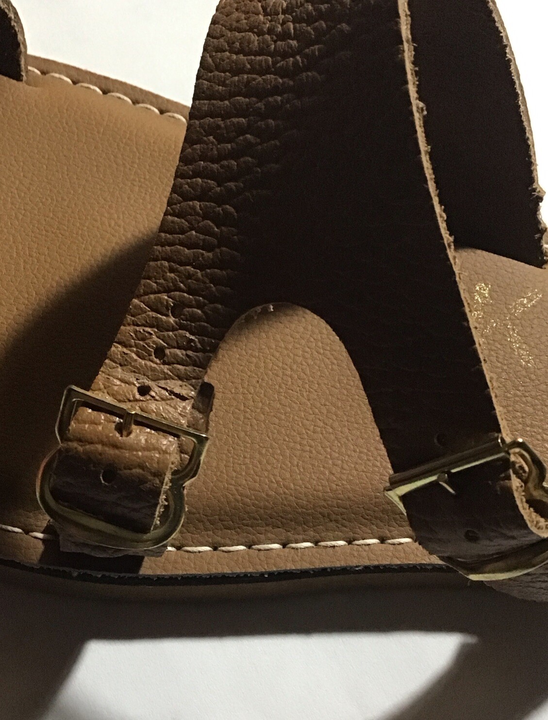 Woman’s Kino Ana Leather Sandals Size 8.5-9 Tan Handmade in United States