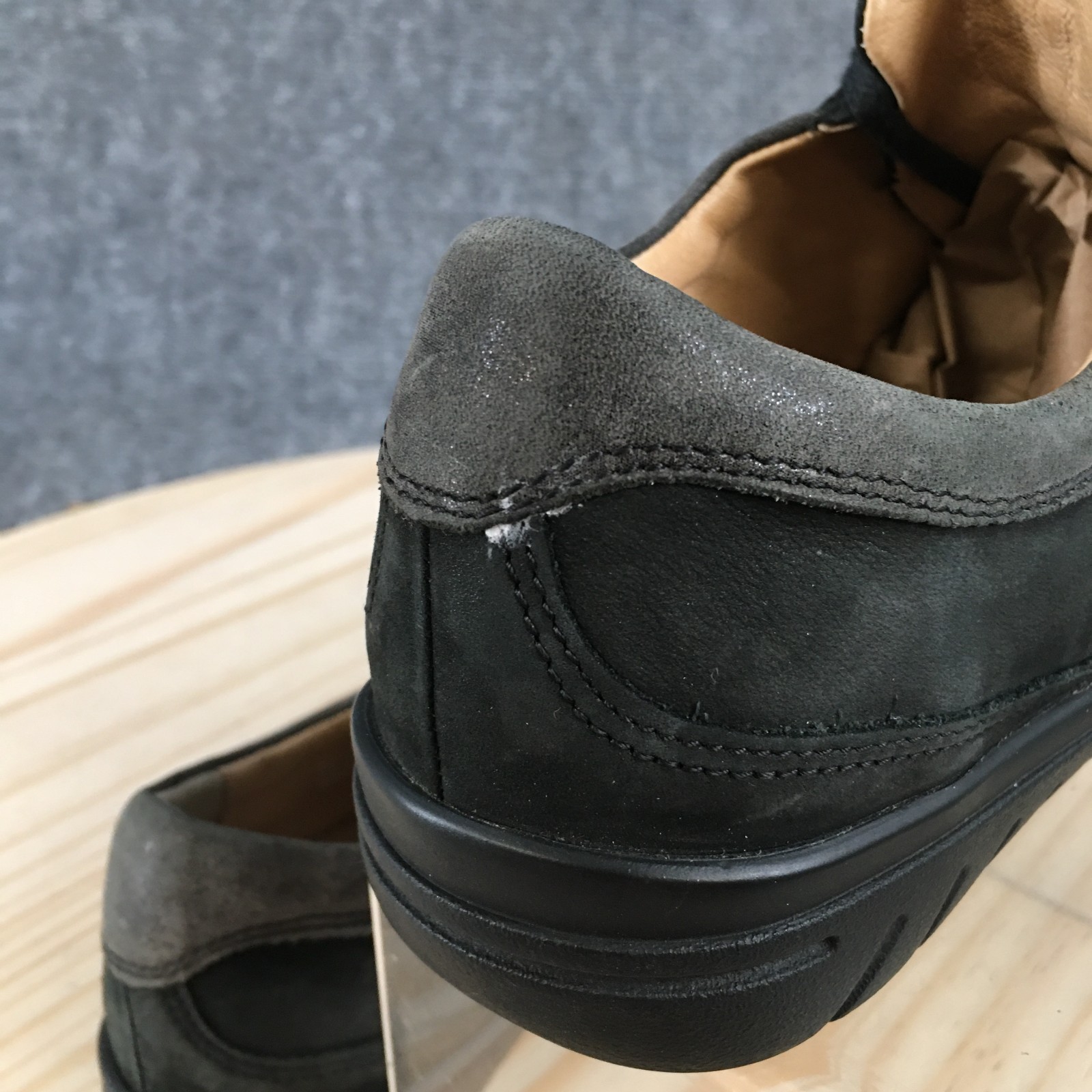 Hartjes XS Shoes Womens 8 Casual Side Zip Lace Up Sneakers Black Gray Leather
