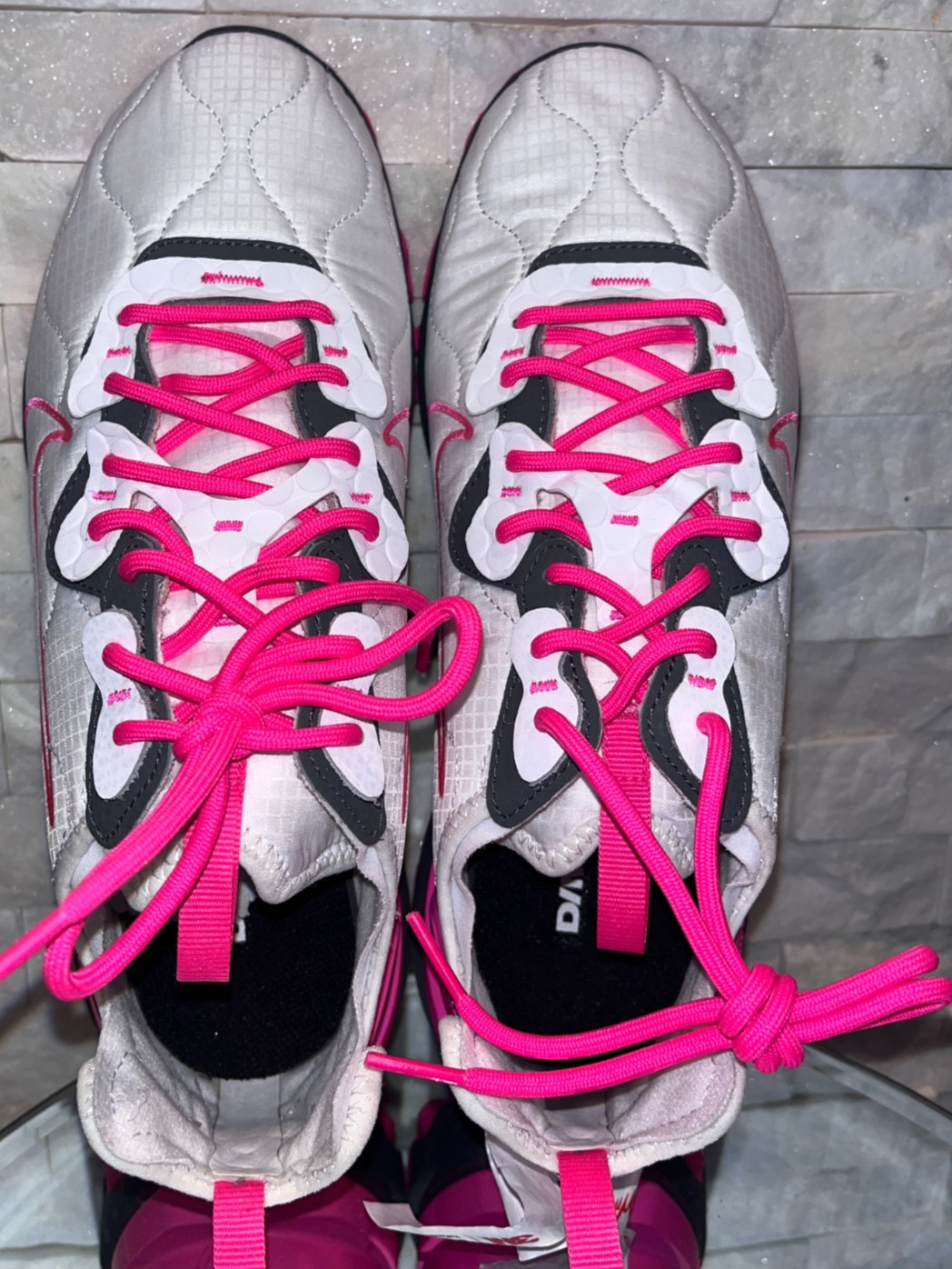NWT Women’s Custom NIKE ID By You React Vision 3M White Gray Hot Pink Size 9