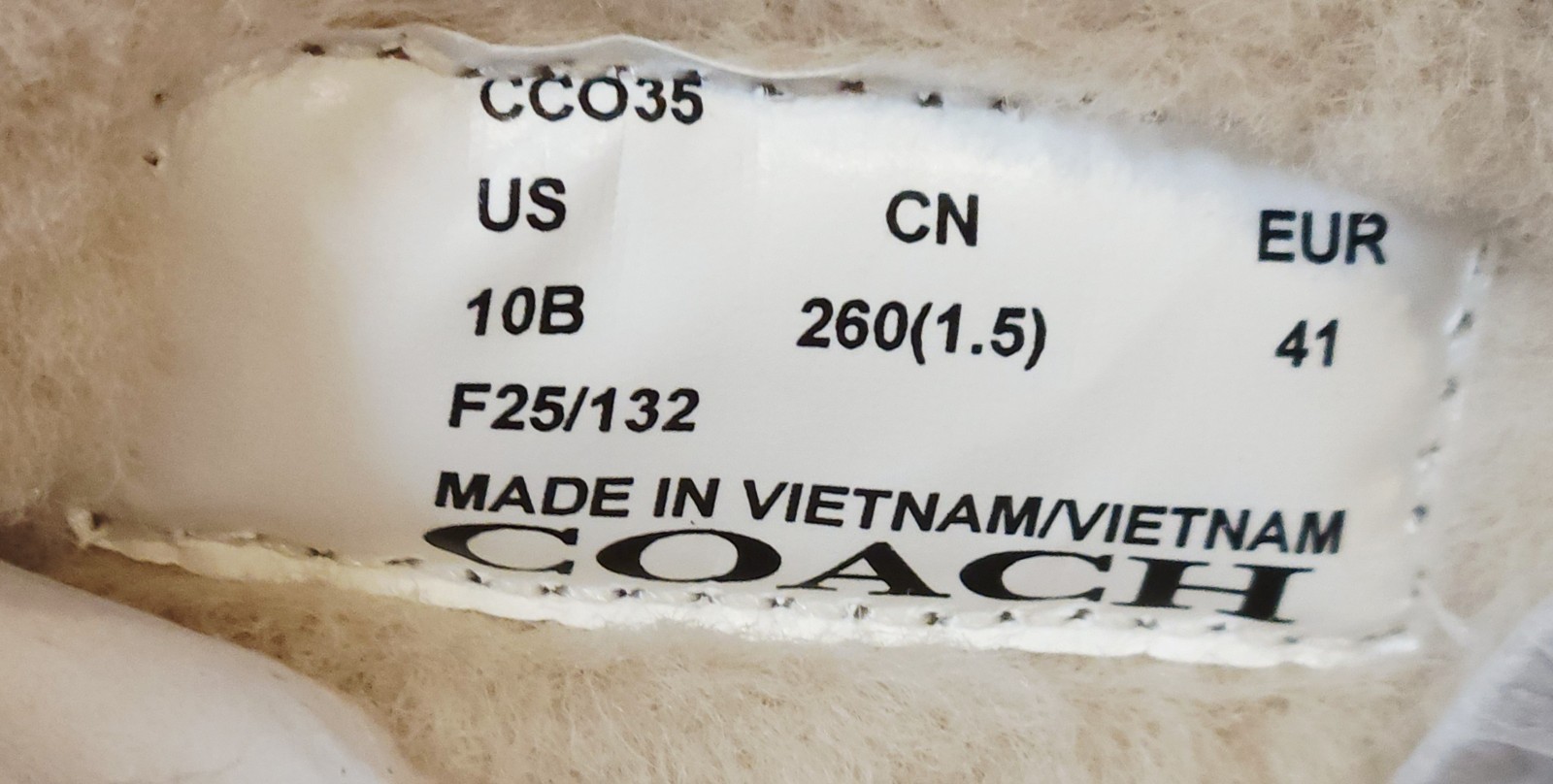 Coach Christina Signature Shearling Womens Booties Tobacco 2.5″ Lug 10 B NIB NEW