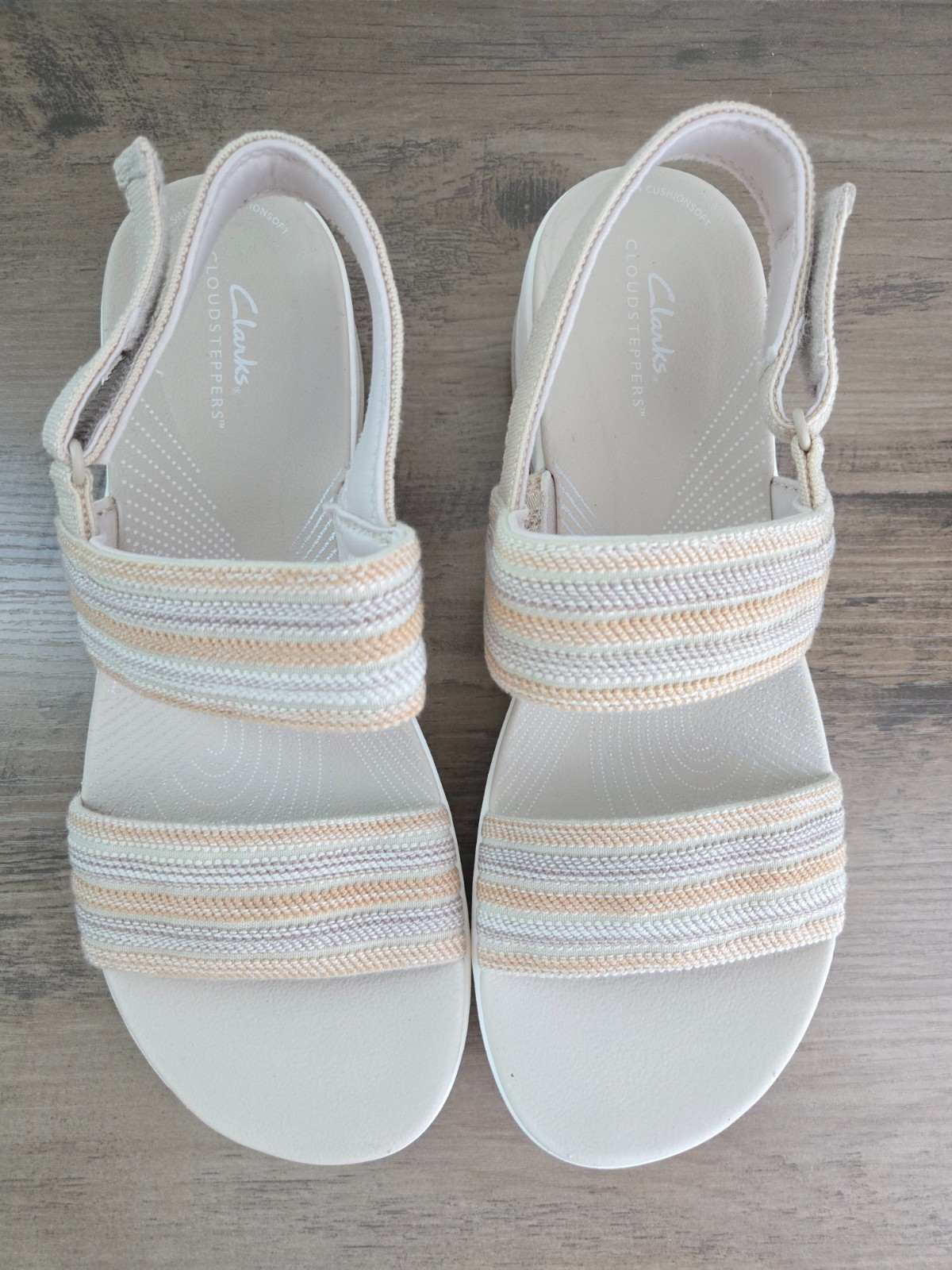 Clarks Cloudsteppers Arla Stroll Slingback Sandal Beige Multicolor Size 10M
