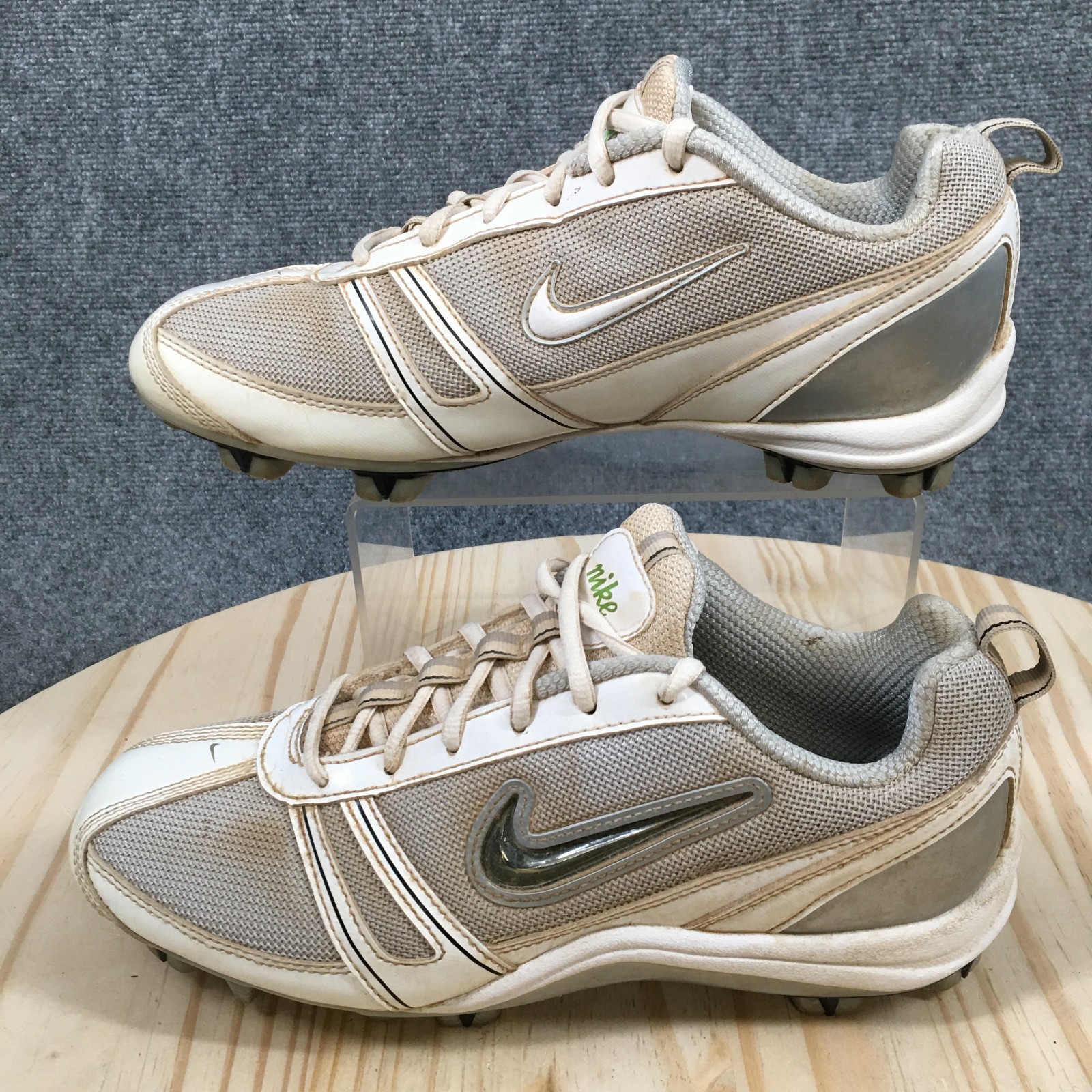 Vintage Nike Shoes Womens 9 Speedlax Lacrosse Cleats White Low Top 334097-013