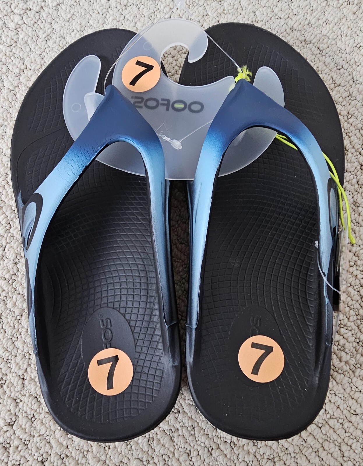 New Oofos Recovery Thong Sandal Flip Flop Ooriginal Sport Unisex – AZUL M5W7 BLK