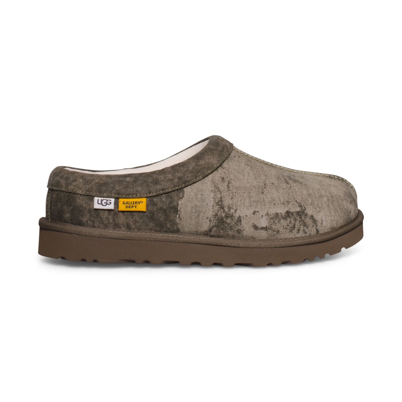 UGG X GALLERY DEPARTMENT TASMAN CANVAS GREEN ALL GENDER SLIPPERS SIZE US M9/W10