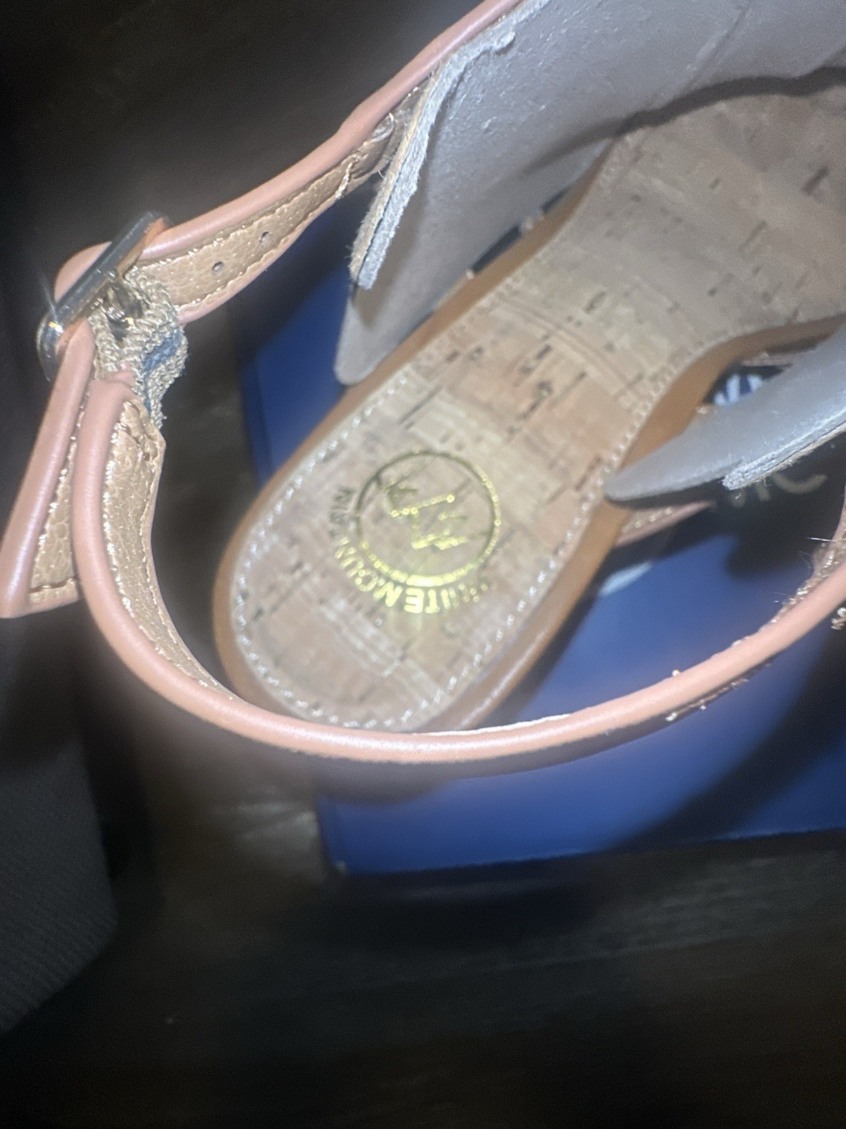 White Mountain Flaming Tan Cut Out Open Toe Slingback Wedge Sandals NWB