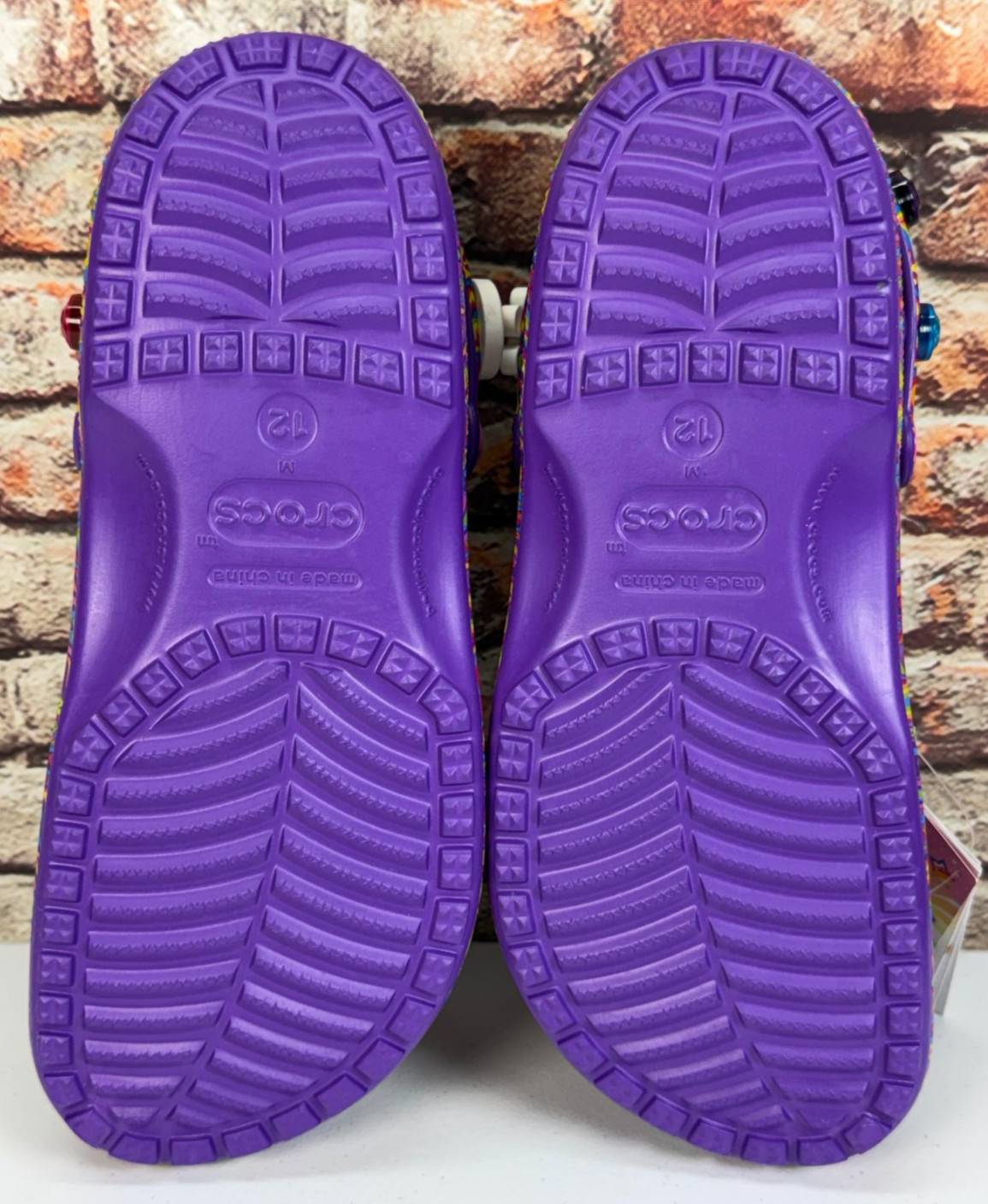 Lisa Frank Crocs Classic Clog Limited Edition Neon Purple With Jibbitz M12/W14