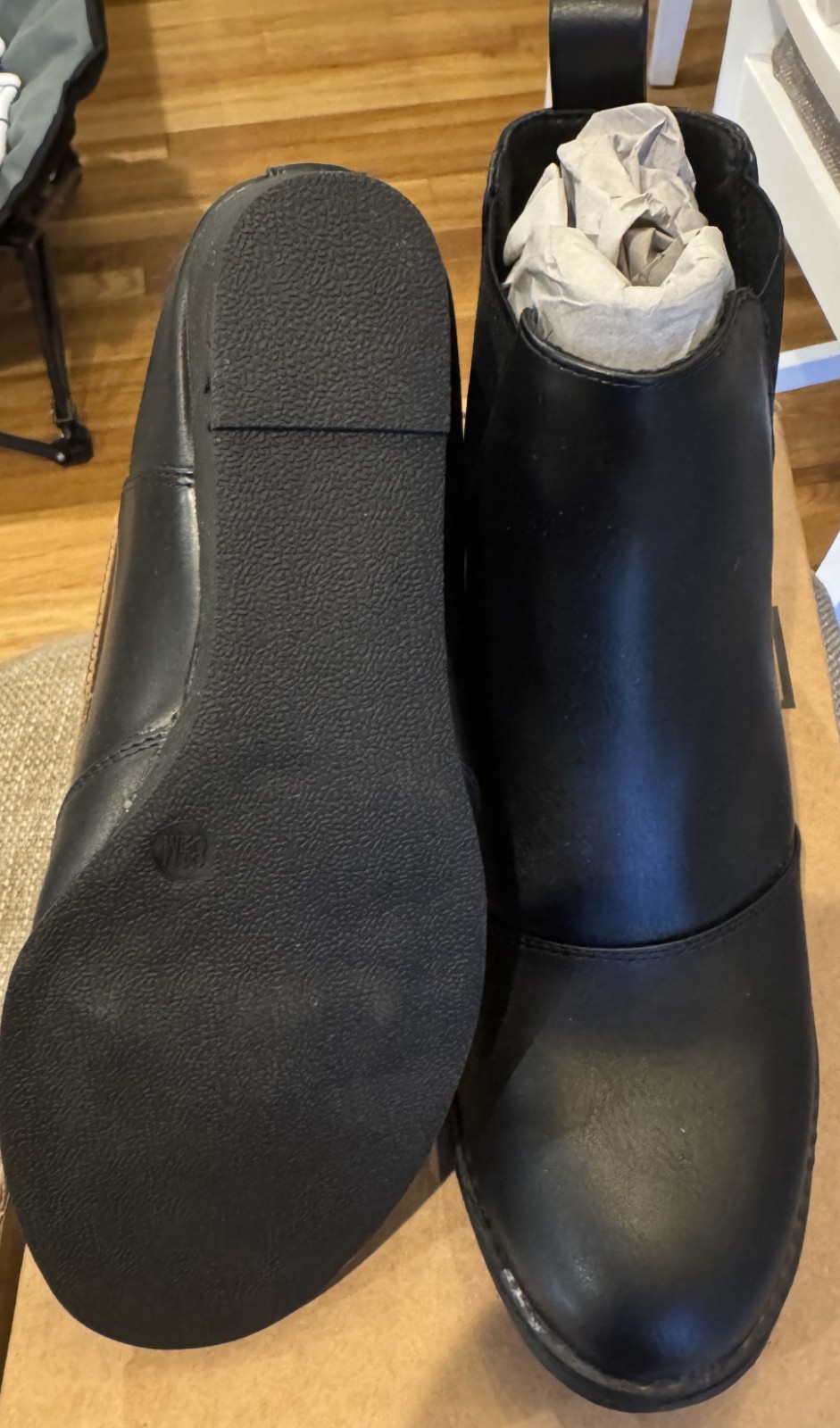 Nib Womens Vepose Black Wedge Ankle Boots & Insoles 8.5M
