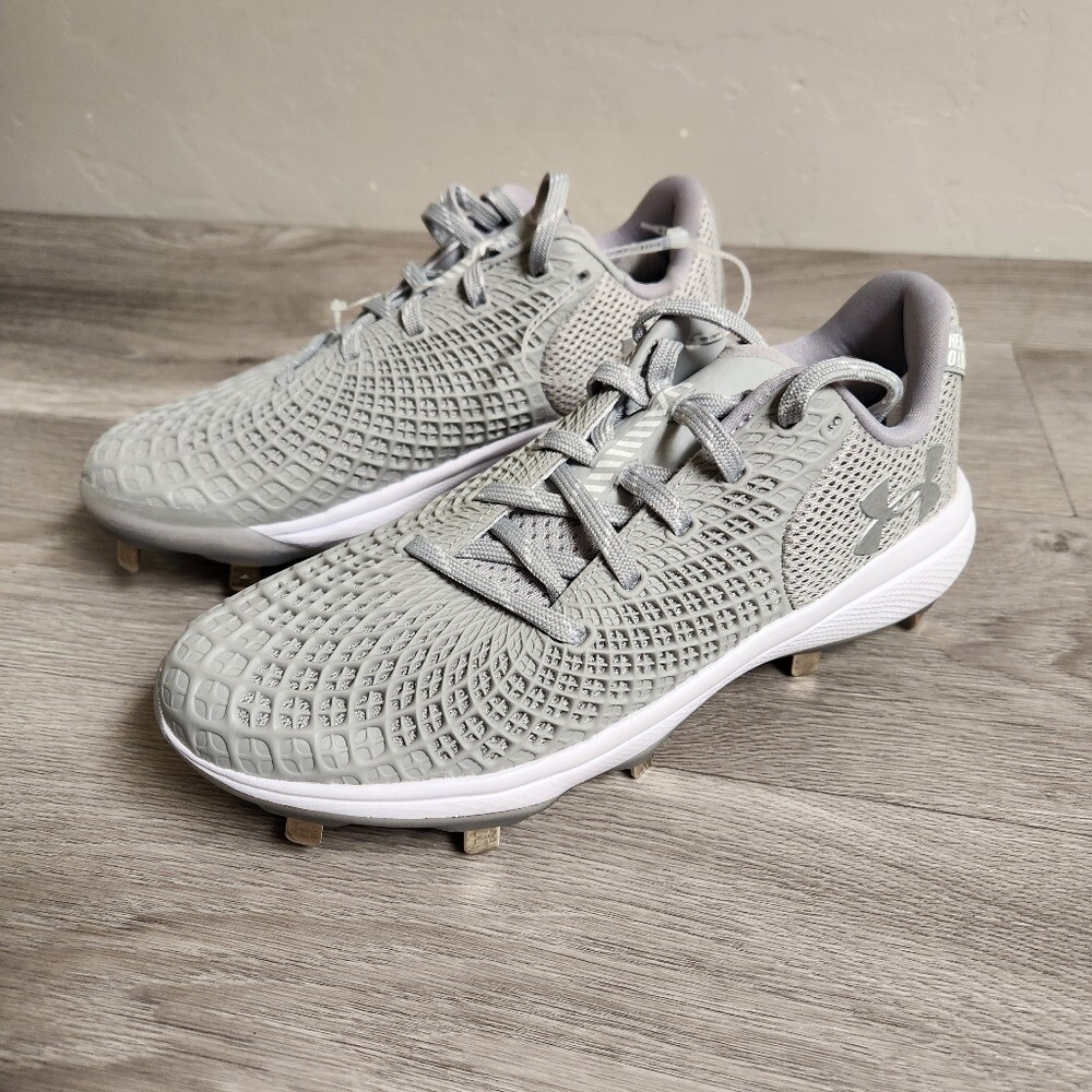 Under Armour Gray Cleats Size 8 Glyde 2MT Plush Pocket 39.8 Grams Traction