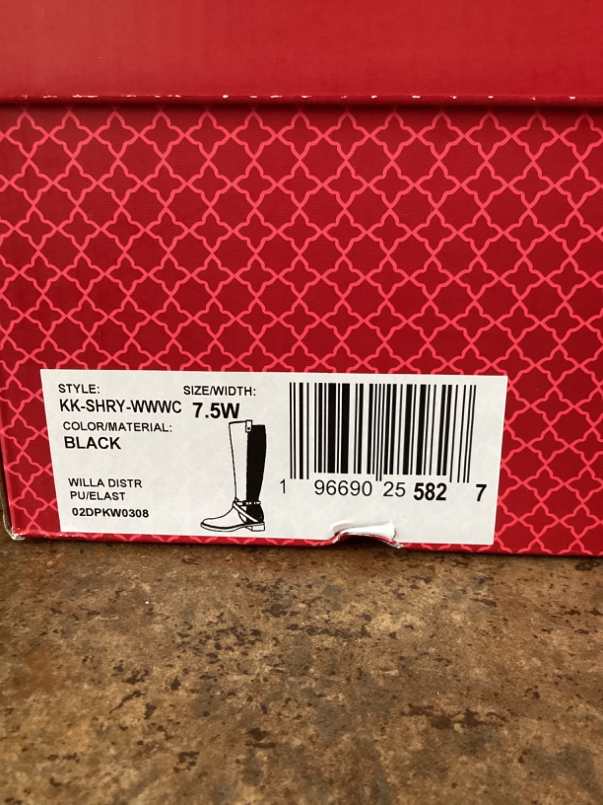 Kelly & Katie Shry Boots Womens Size 7.5 Black Knee High New In Box